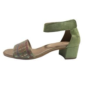 Cloud7 Kenzie Block Heel Sandal Cinema Mint Leather SZ 40 / 9 - 9.5